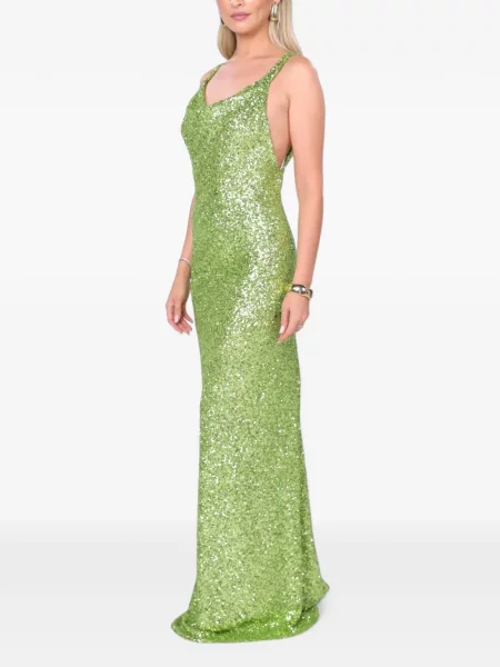 Rochie maxi Roserry cu paiete verde