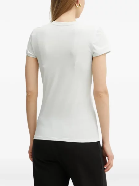 Tricou Armani Exchange cu decolteu în V alb