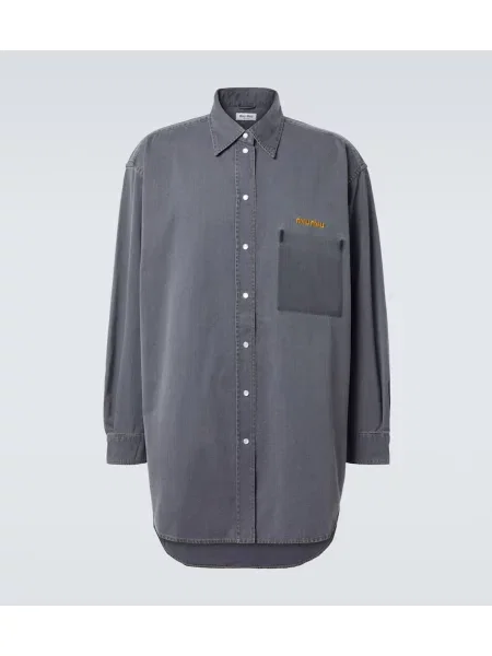Košile Miu Miu šedá