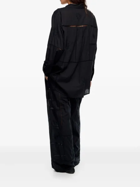 Pantaloni Bimba Y Lola cu model floral negru