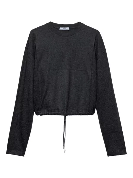 Tricou Prada din jerseu gri