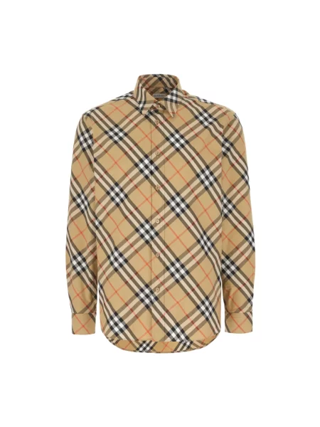 Koszula Burberry w kratę beżowa