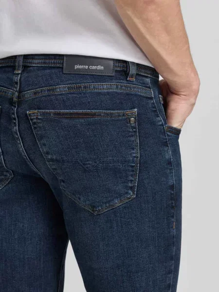 Jeansy o kroju regular fit z wpuszczanymi model Dijon' Pierre Cardin