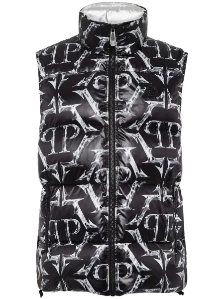 Vestă Philipp Plein cu imagine negru