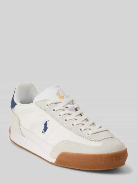 Sneakersy z wyhaftowanym logo model ‘HESTER’ Polo Ralph Lauren białe