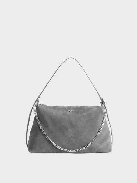 Замшева сумка Zadig&voltaire сіра
