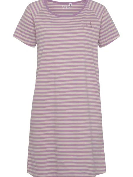 VIVANCE Spalna srajca svetlo / svetlo lila siva