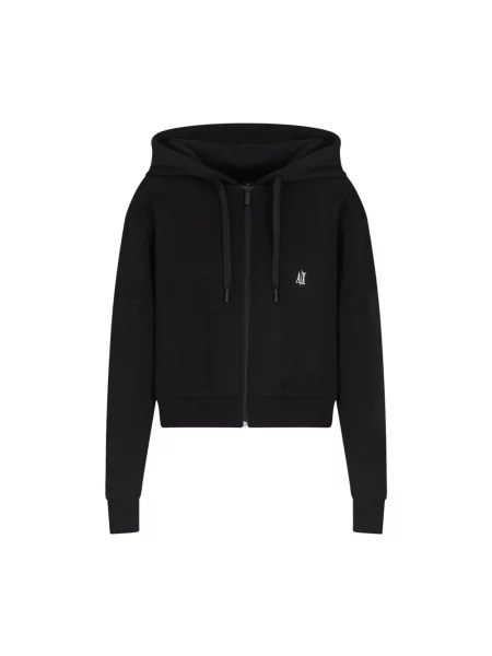 Bluza z kapturem Armani Exchange z kapturem czarna