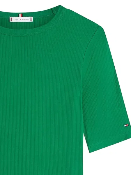 Tricou Tommy Hilfiger tricotate verde