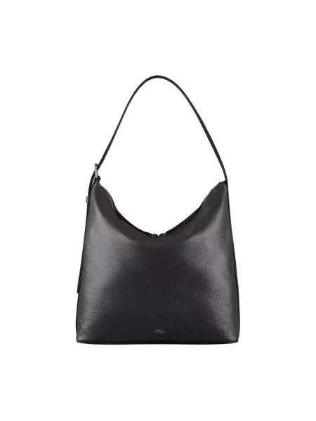 Torebka skórzana A.p.c. skórzana czarna