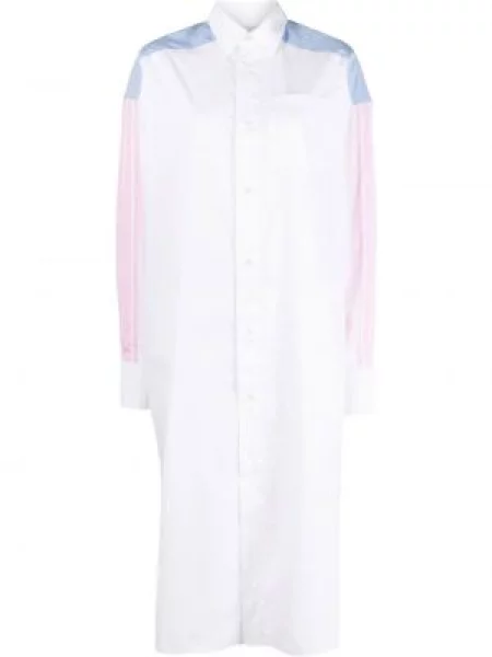 Rochie tip cămașă Maison Kitsune de costum alb