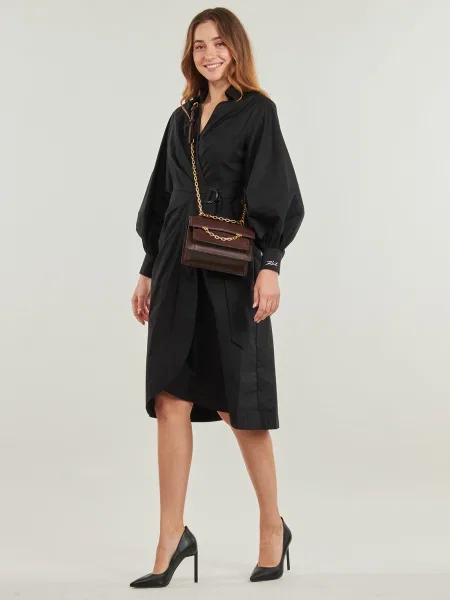 Rochie tip cămașă Karl Lagerfeld de costum negru