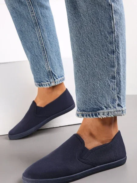 Teniși bleumarin din textil Jaylisa