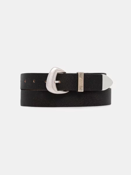 Tommy Jeans curea pentru femei din piele negru