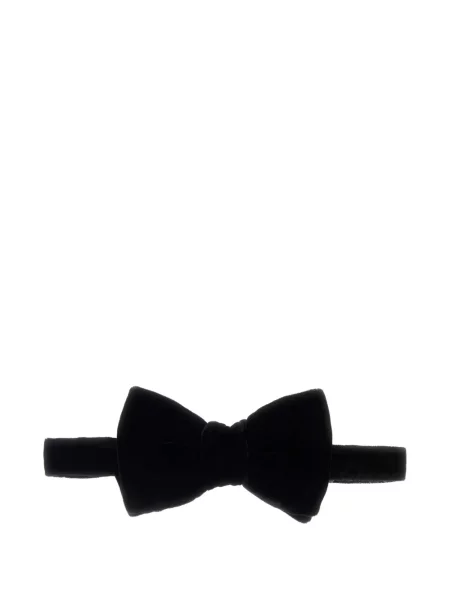 Cravată Tom Ford cu funde de catifea negru