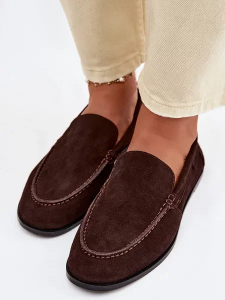 Semišové mokasíny Big Star Shoes bílé