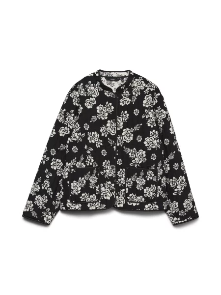VERO MODA Geacă de primăvară-toamnă negru alb