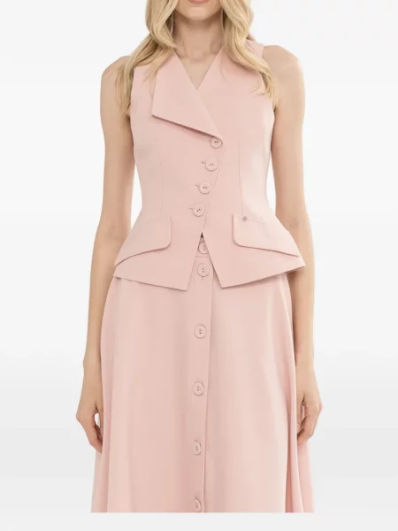 Fustă midi Nissa până la genunchi roz