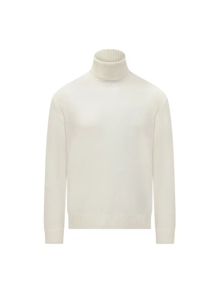 Sweter z golfem Jil Sander wełniany do golfa beżowy