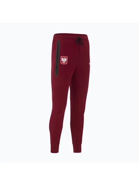 Pantaloni de fotbal pentru bărbați Nike Tech Fleece Poland Jogger team red roșu