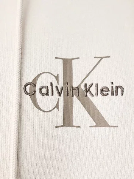 Суичър с качулка Calvin Klein Jeans бежово