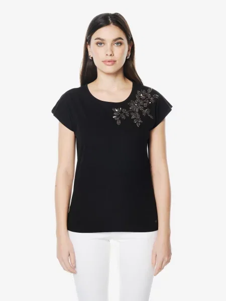 KOROSHI Tricou auriu negru