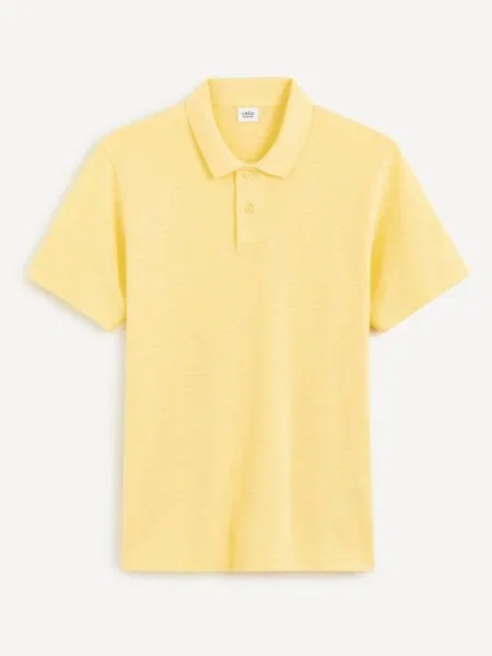 Tricou polo Celio galben