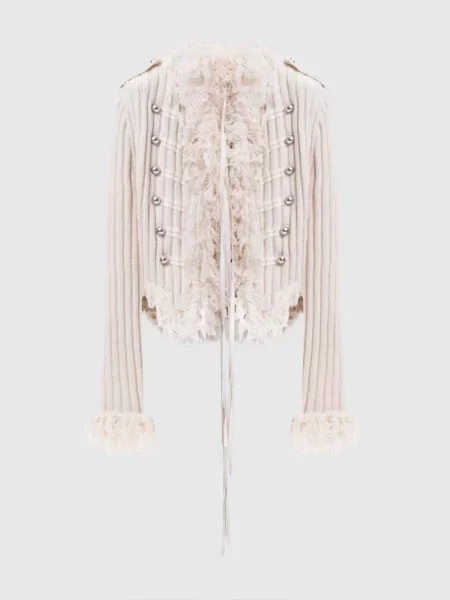 Шерстяной кардиган Ann Demeulemeester бежевый
