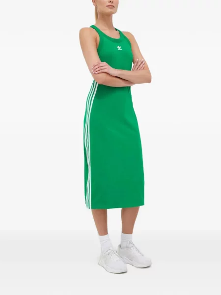 Sneakerși Adidas Cloudfoam alergare cu dungi cu platformă verde