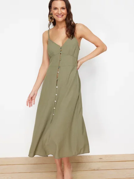 Rochie midi Trendyol verde