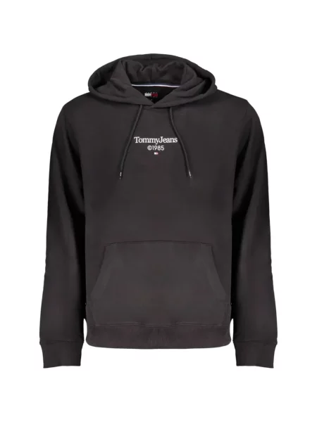 Hanorac cu glugă Tommy Jeans cu imagine negru