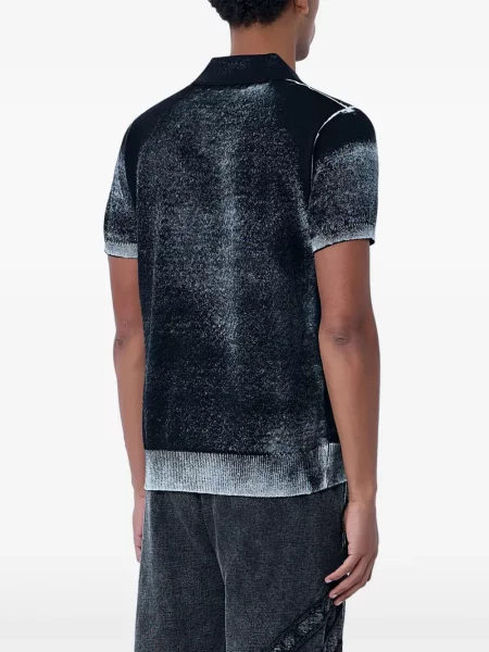 Tricou Diesel cu decolteu în V negru