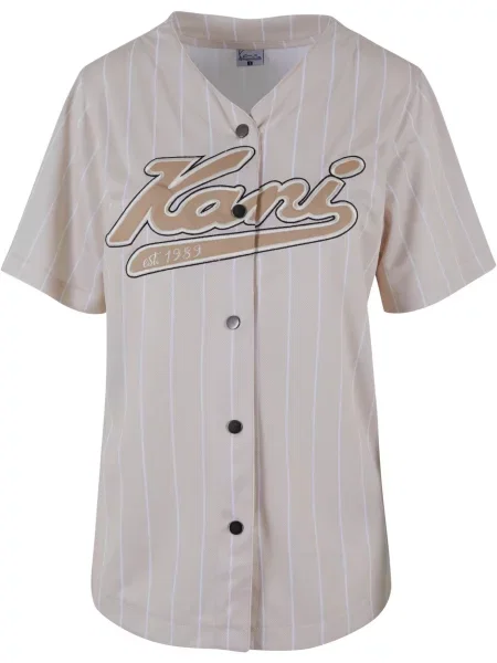 Karl Kani Bluza chamois / svetlo bež / črna bela