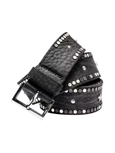 Pasek Zadig&voltaire z ćwiekami czarny