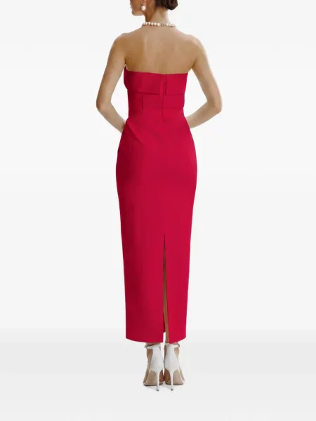 Rochie maxi Framboise fără bretele roșu