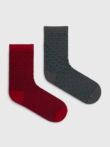 Чорапи adidas Originals 2 чифта бордо червено
