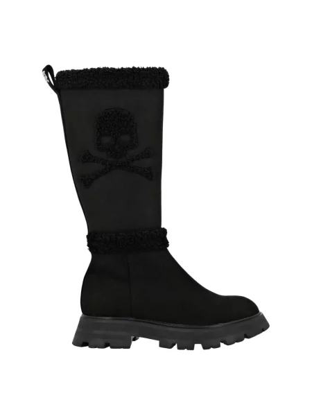 Botki Philipp Plein bez obcasa czarne