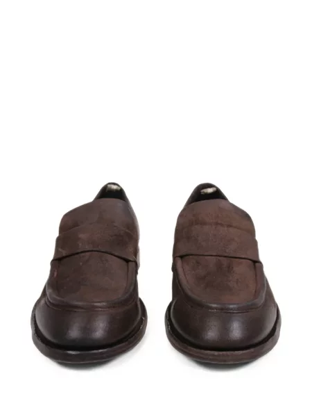 Chiloți Officine Creative din piele de căprioară slip-on maro