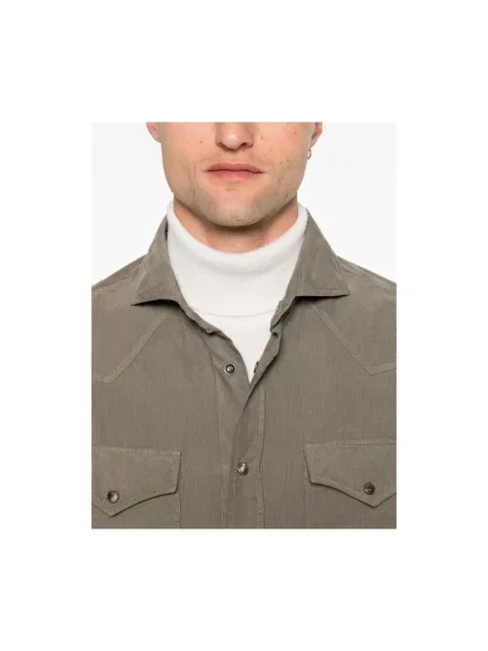 Koszula Brunello Cucinelli casual zielona