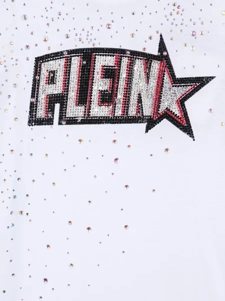 Sukienka koszulowa dziecięca Philipp Plein biała
