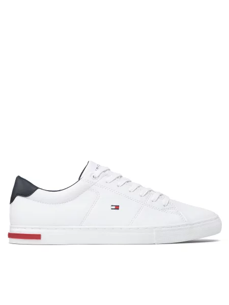 Sneakers Tommy Hilfiger Essential Leather Detail Vulc alb