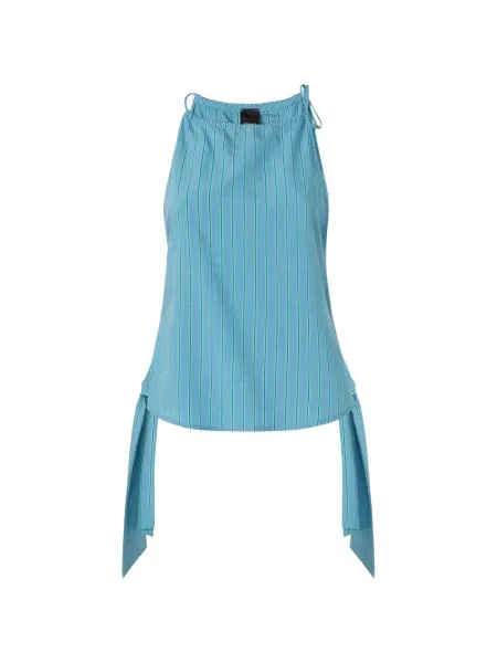 Top Pinko cu gât halter albastru