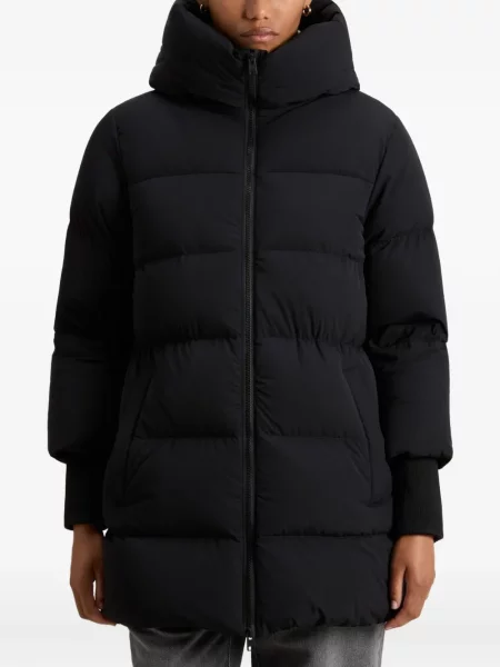 Palton Woolrich cu glugă negru