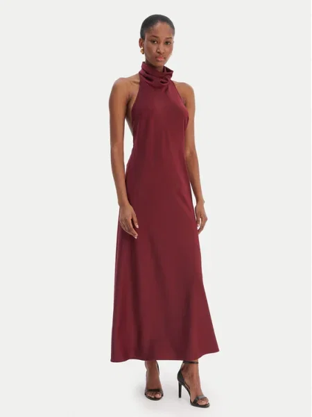 Bardot Rochie cocktail Delphina Vișiniu bordo