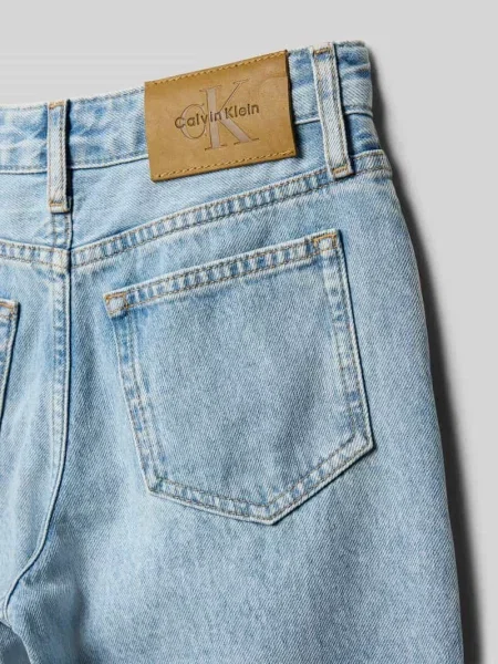 Jeansy o kroju relaxed fit z czystej bawełny model SKATER JEAN' Calvin Klein Jeans niebieskie