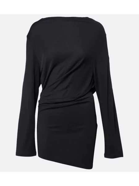 Rochie Jacquemus din jerseu drapată negru