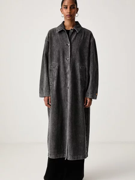 HUGO Blue palton pentru femei din denim Gravity_B alb