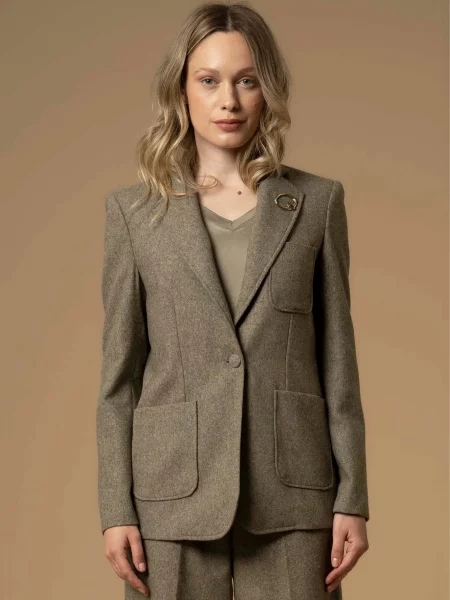 Вовняний Жакет KOCCA оливковий