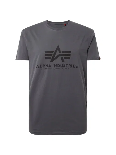 ALPHA INDUSTRIES Tricou / gri închis negru