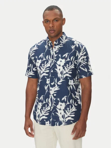 Tommy Hilfiger Košile Tropical Tmavomodrá